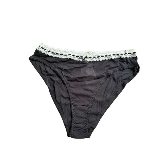 NWT Free People Intimately FP So Sweet Bikini Panty Medium Black Lace Coquette - Picture 4 of 7